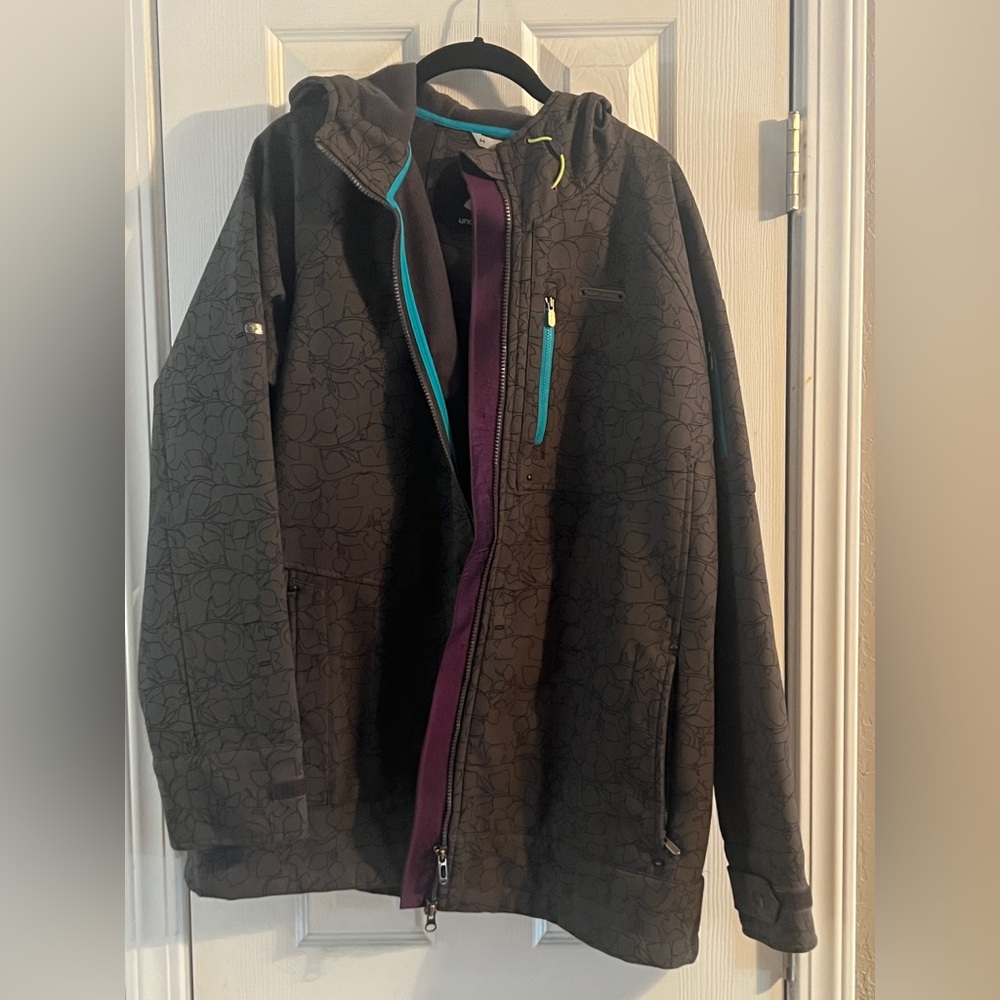 Under Armour gray/black Jacket with Blue and Purple Accents